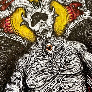 O Mágico – Desenho Original de Tarô Oculto a Tinta, A4