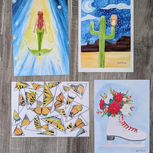 Tarjetas postales de 5 x 7/Paquete de tarjetas variadas/Tarjetas para mezclar y combinar/Postales artísticas/Tarjetas en blanco/Tarjetas de 5 x 7/Juego de tarjetas variadas