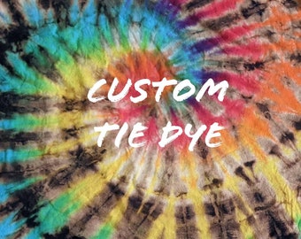 Custom Tie Dye Cotton T-Shirt | Hand Dyed Adult Clothing