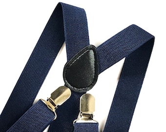 Navy Blue Suspenders, Dark Blue Suspenders, Men's Suspenders, Toddler Suspenders, Navy Wedding, Ring Bearer, Cake Smash Outfit