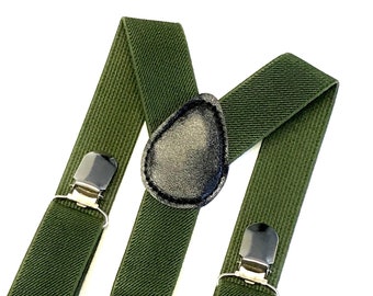 Green Suspenders, Suspenders Men, Elastic Suspenders, Womens Suspenders, Boho Wedding, Suspenders Groomsmen, Olive Green Wedding