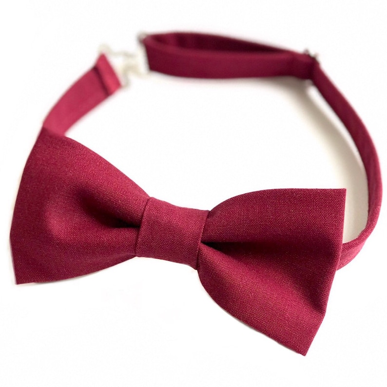 Burgundy Bowtie Boys Burgundy Bow Tie Men's Burgundy Etsy