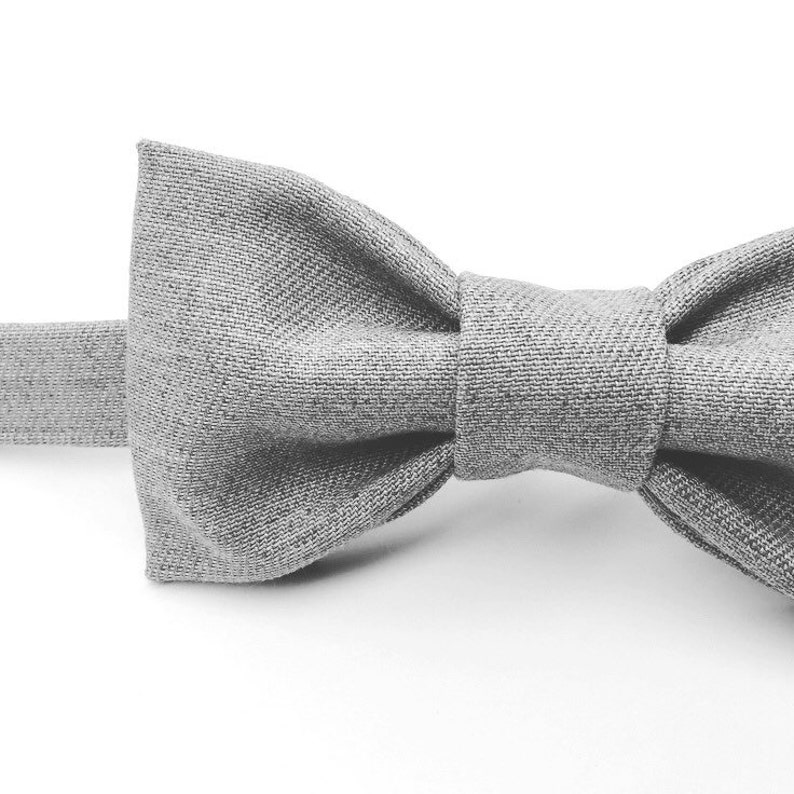 Grey Bowtie Gray Bow Ties Grey Bow Tie Light Grey Bowtie Etsy