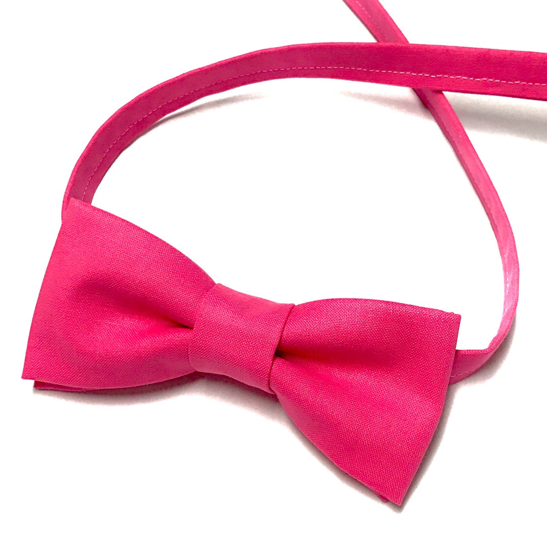 Pink Bowties Hot Pink Bow Tie Pink Wedding Men's Pink Etsy