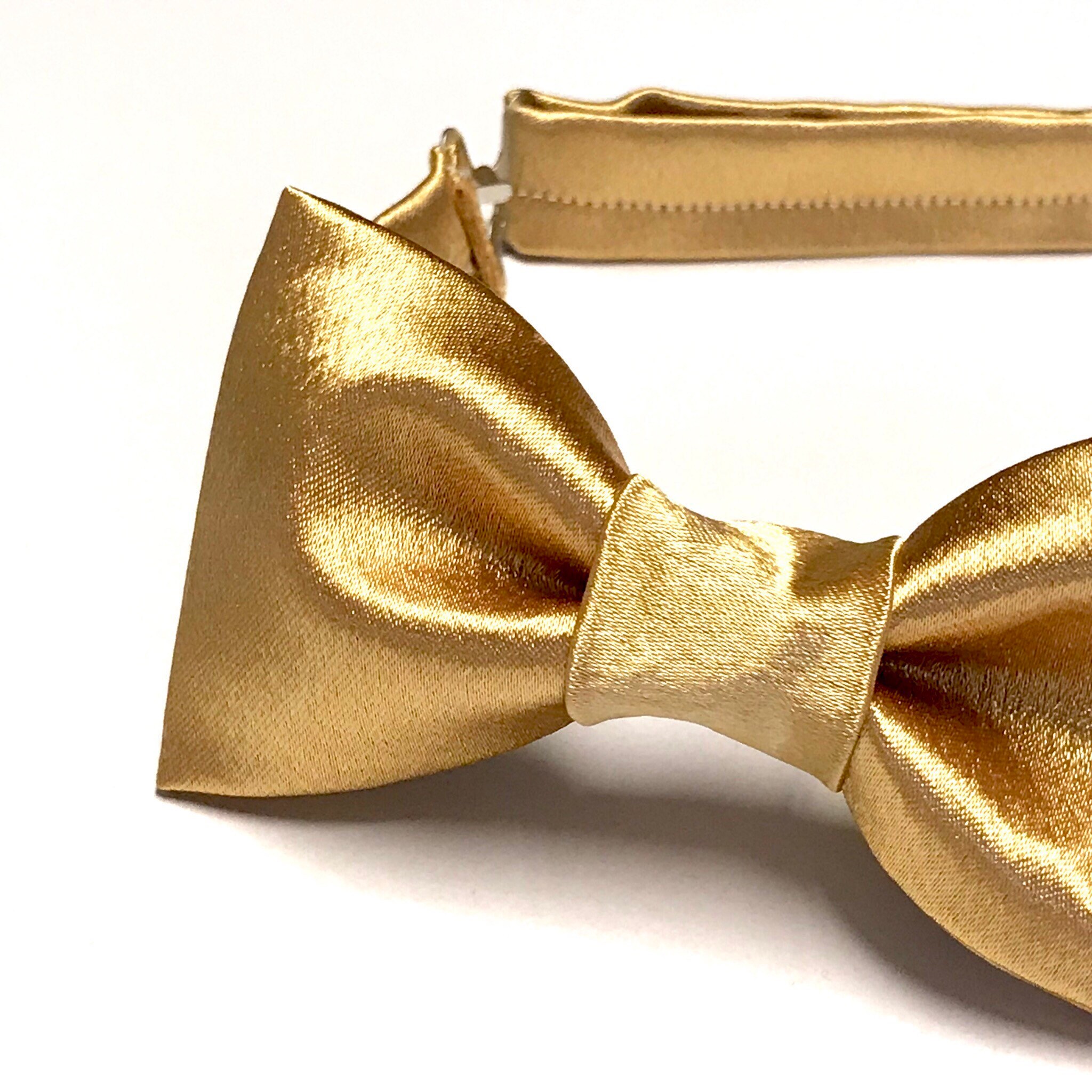 Gold Satin Bow tie, Gold Bow Tie, Gold Christmas Bow tie, Bow ties for Men,  Bow ties for Boys, Gold Bowties, Gold Wedding Bow tie