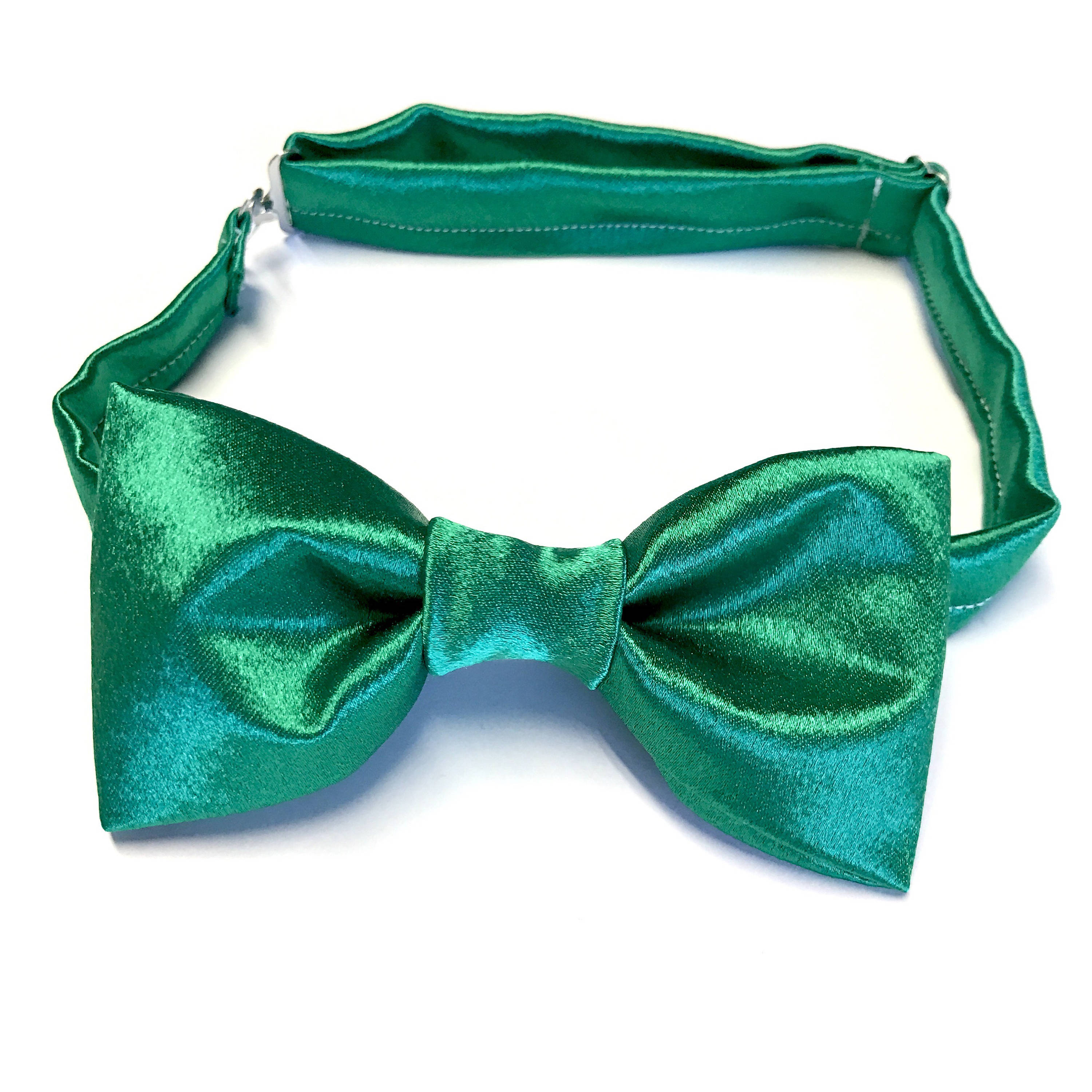 Emerald Green Bowtie Green Bow tie Green Satin Bow tie Etsy