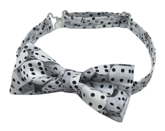 Casino Bow tie, Dice Bow tie, Father's Day Gift, Black Bow tie, Las Vegas Bow tie, Men's Casino Bow tie, Gambling Bow tie