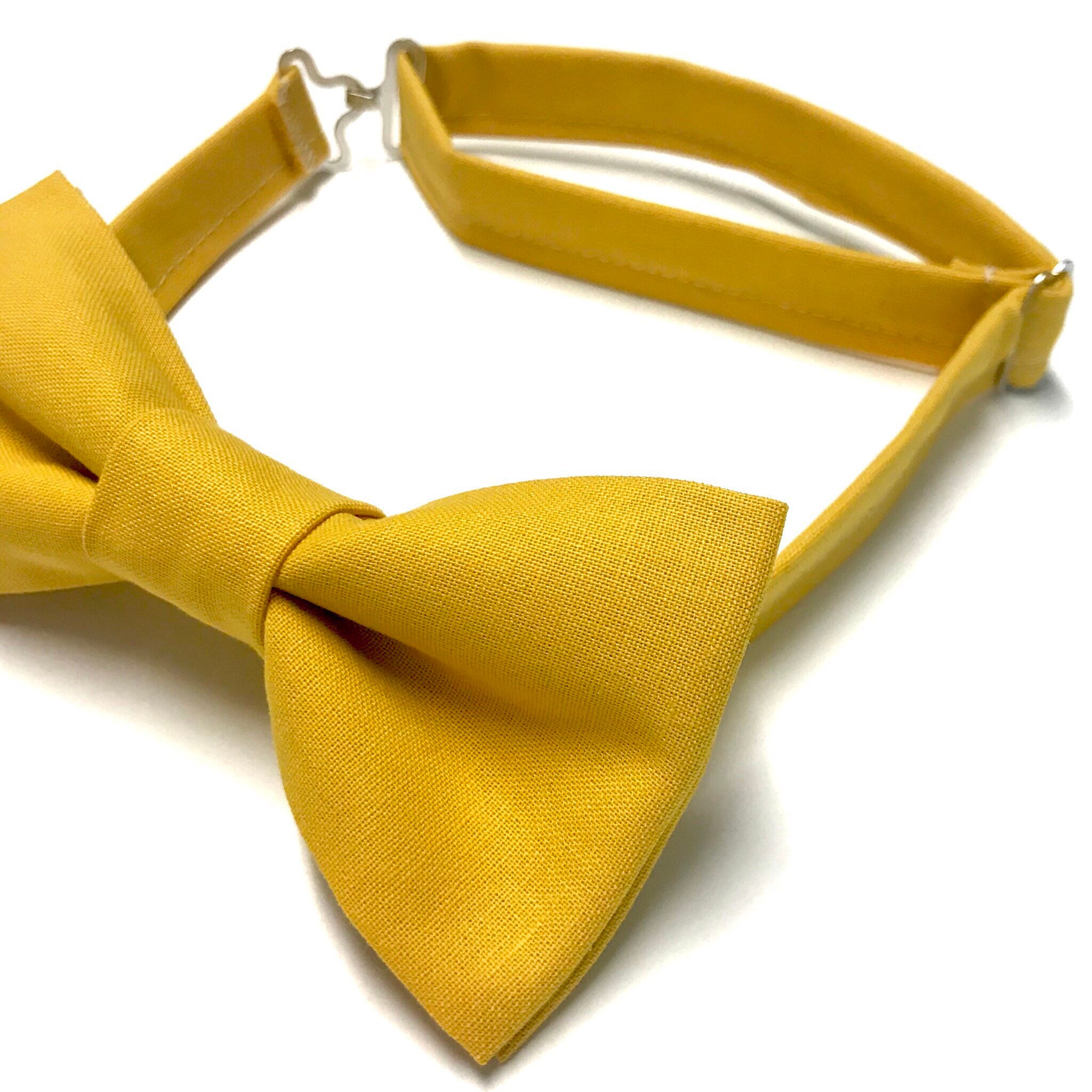 Mustard Bow tie Yellow Bow tie Yellow Bowtie Dark Yellow Etsy