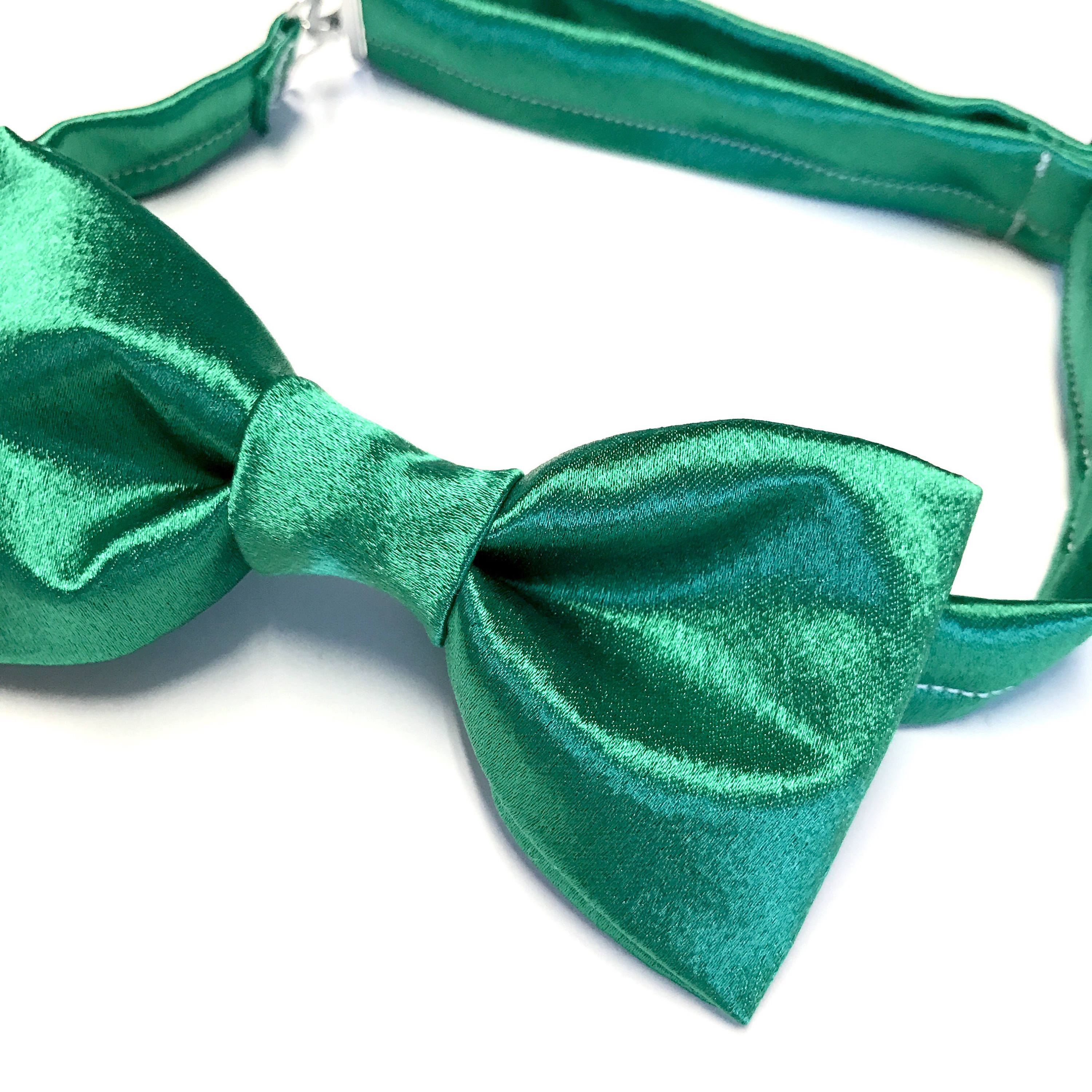Emerald Green Bowtie Green Bow tie Green Satin Bow tie Etsy