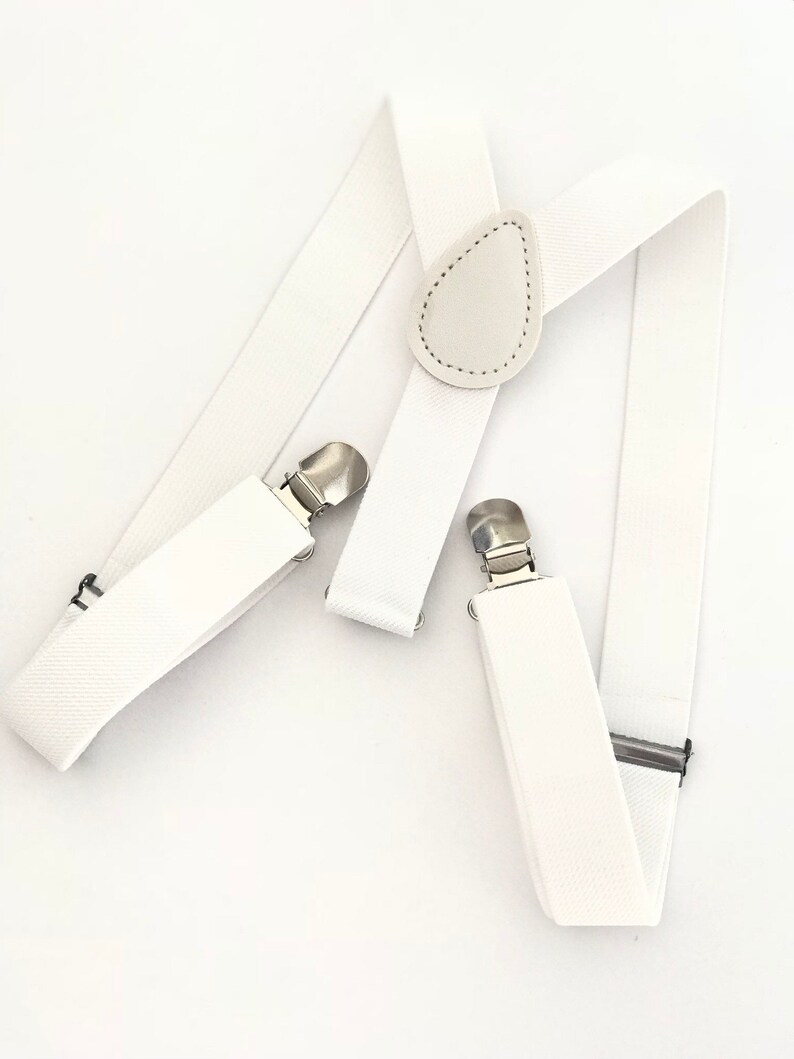 White Suspenders Suspenders Men's White Suspenders Etsy