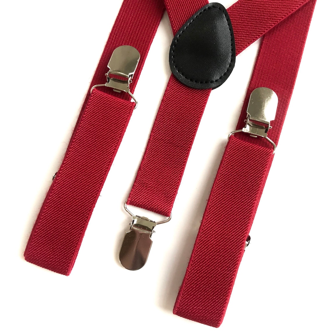 Red Suspenders Dark Red Suspenders Deep Red Suspenders Etsy