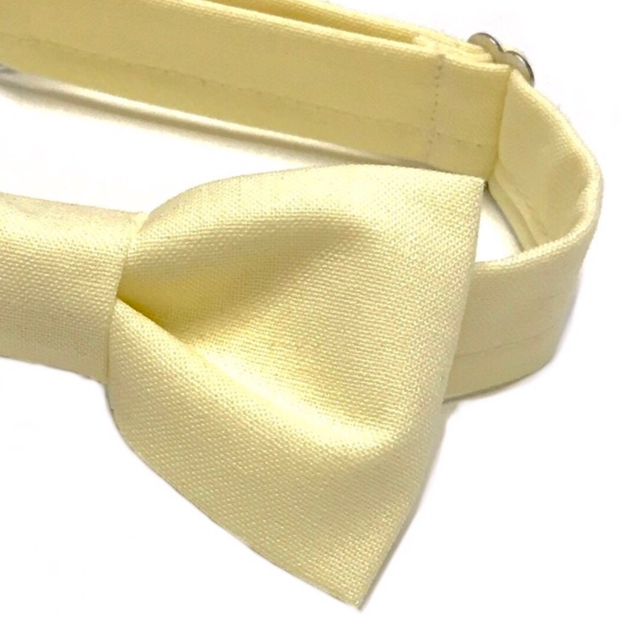 Pale Yellow Bow Tie Pastel Bow Tie Light Yellow Bow Tie Etsy Canada