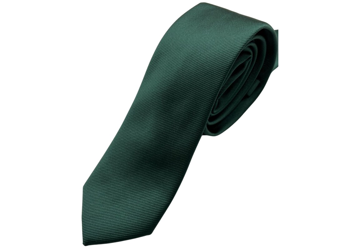 Forest Green Necktie, Skinny Dark Green Tie, Juniper Tie, Green Wedding