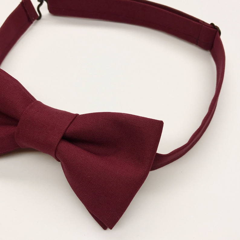Burgundy Bowtie Boys Burgundy Bow Tie Men's Burgundy Etsy