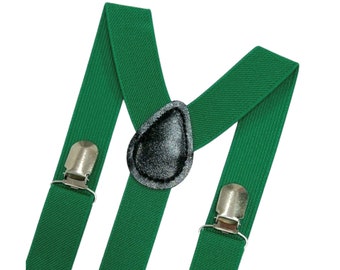 Green Suspenders, Christmas Suspenders, Boys Christmas Outfit, Suspenders Men, Kids Suspenders, Elastic Suspenders, St. Patricks Day Party