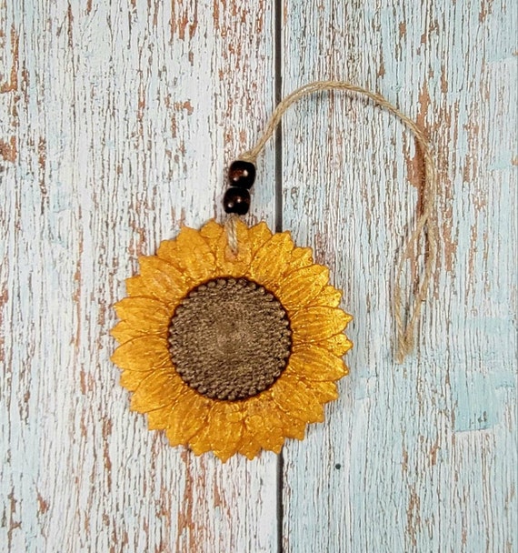Sunflower Car Freshie: Scented Aroma Bead Air Freshener