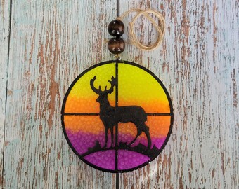 Deer Hunting Car freshie|Deer in Scope Car Freshie| Hunter's Car Freshies| Deer Buck Car Freshies| Deer Scope Freshie| Air Fresheners|Custom
