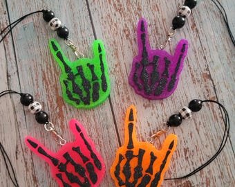 Skeleton Hand Car Freshie: Halloween Aroma Bead Air Freshener