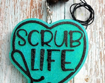 Scrub Life Car Freshie: Glitter Nurse Car Freshener