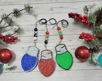 Christmas Light Car Freshie: Scented Aroma Bead Air Freshener