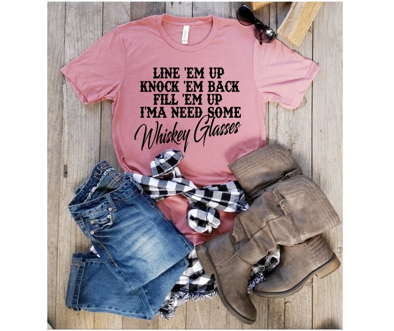 Country Music Shirts. Whiskey Glasses. Whiskey Shirts. Country Etsy