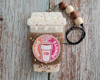 Coffee Cup Car Freshie: Fall Aroma Bead Air Freshener