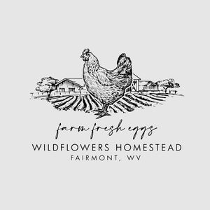 Farm Fresh Eggs Stamp | Egg Carton Label | Custom Egg Carton Stamp | 4 x 5 cm | Rubber Stamp, Self Inking Stamp or Embosser | SKU: STB015