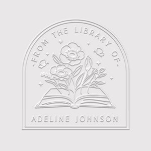 Book Embosser Personalized | Book Stamp From The Library Of | Ex Libris Stamp | Made in UK | 1.5 inches | Self Inking Stamp | SKU: STL045