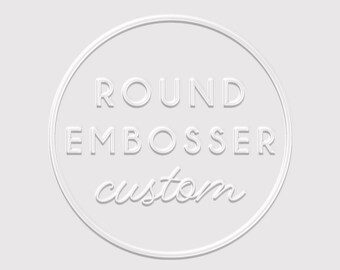 Custom Embosser Round | Circle Personalized Embosser | Custom Logo Embosser | 1.5 inches diameter | Made in UK