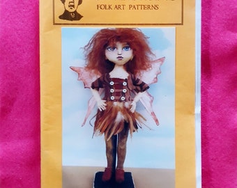 PATTERN /"LET/'S VOTE!/" BY SUSAN BARMORE PAPER *NEW* CLOTH FOLK ART DOLL