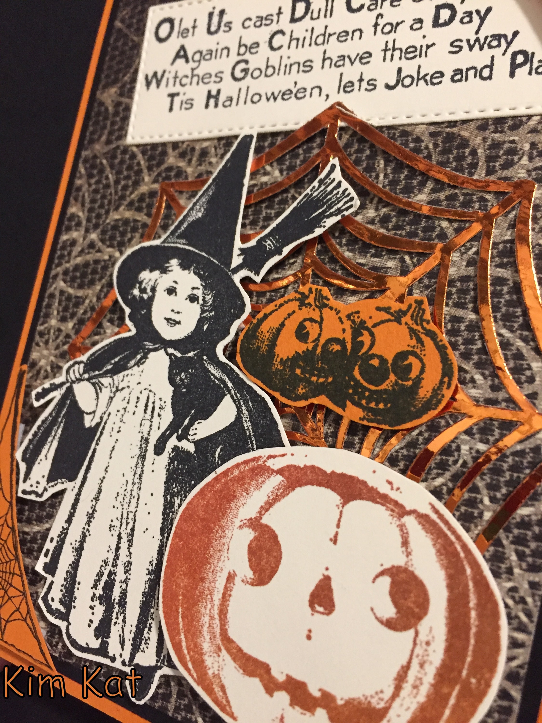 Retro Halloween Card Pop Up Vintage Little Witch Pumpkin | Etsy