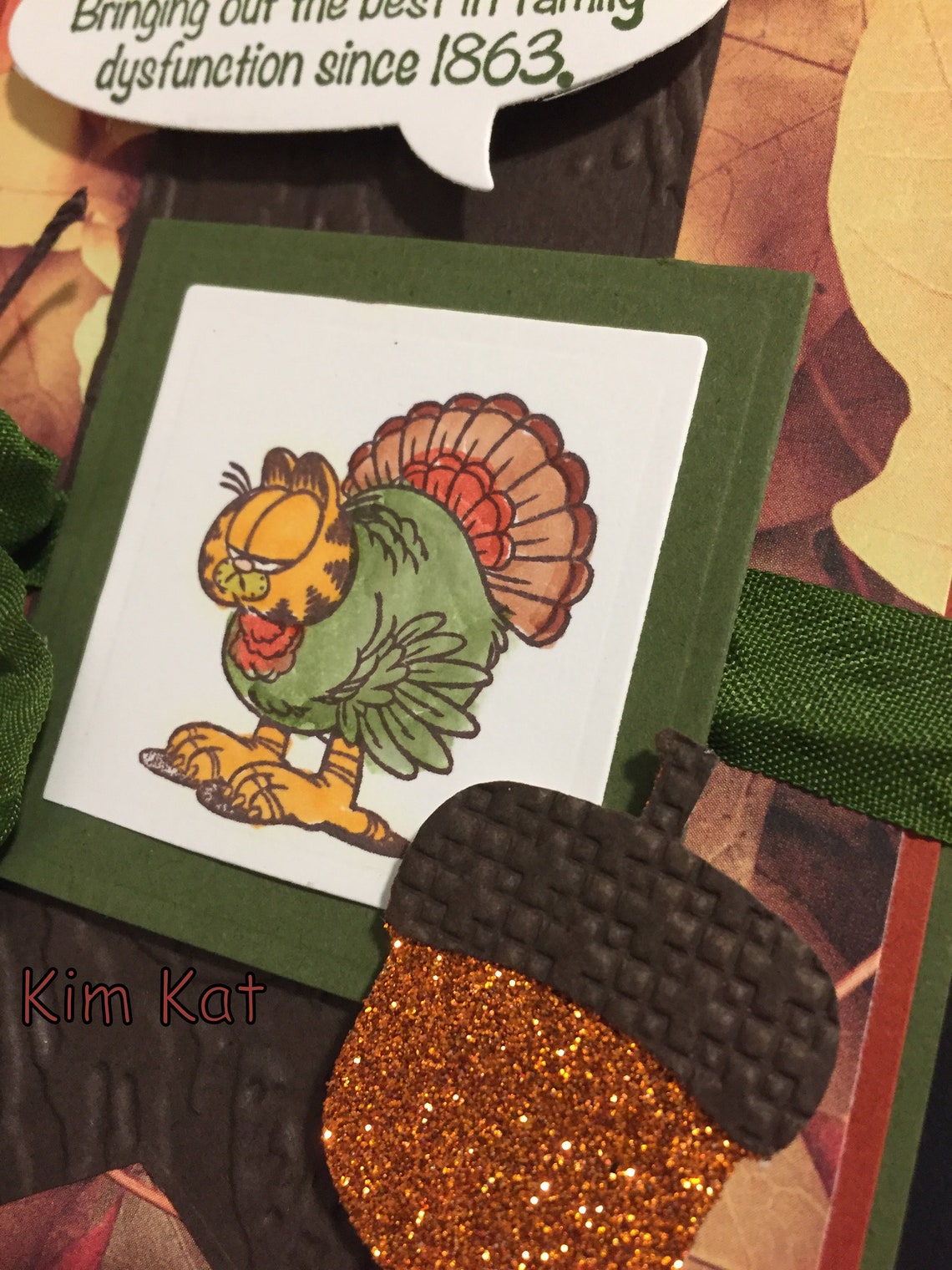 Thanksgiving Garfield Card Pop Up Cat Family Dysfunction 3D Etsy
