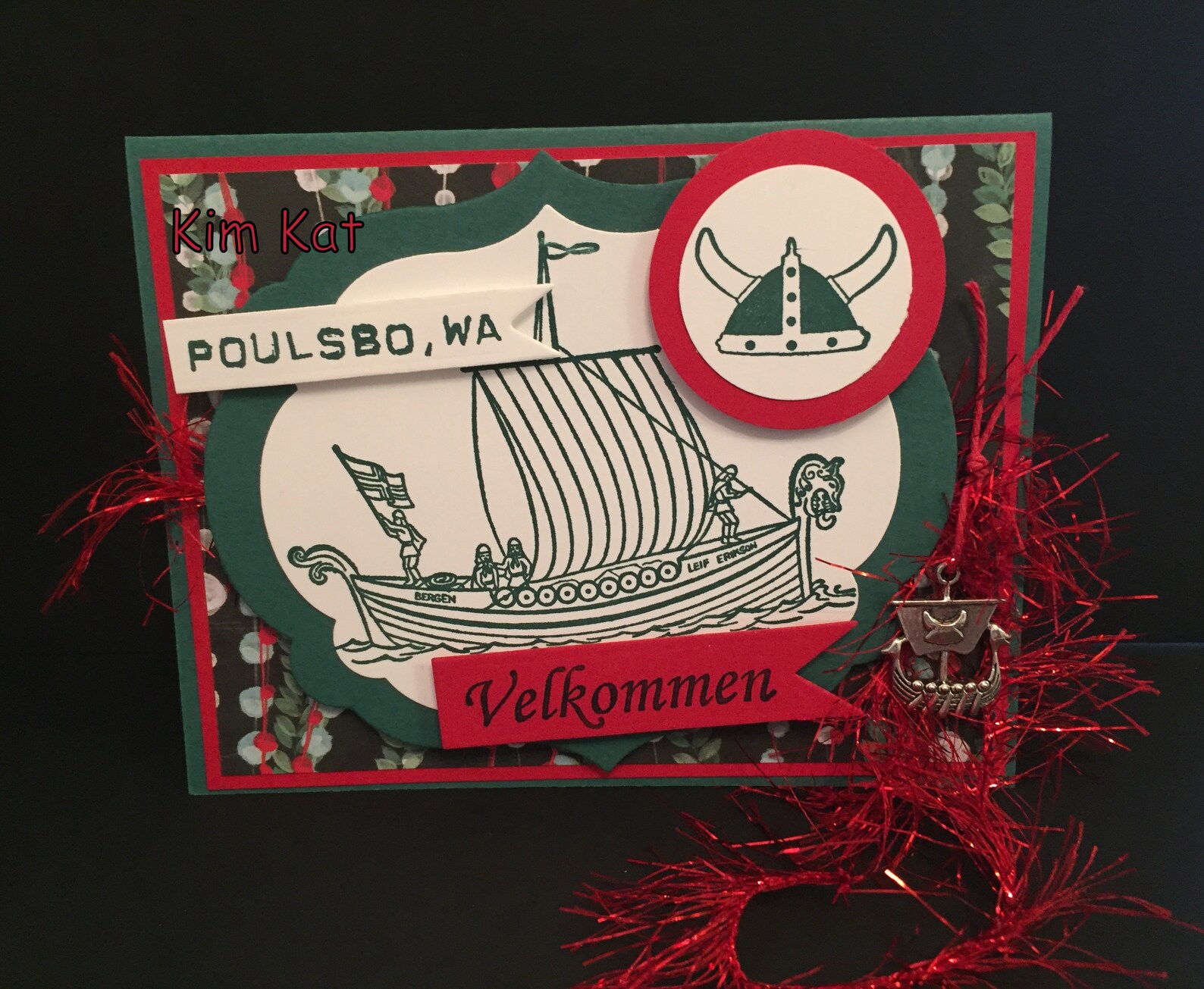 Poulsbo Christmas Card Pop up Viking Hat Washington 3D Etsy