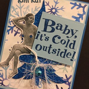 Naughty Christmas Card Sexy Pop up Naked Nude Lady Baby | Etsy