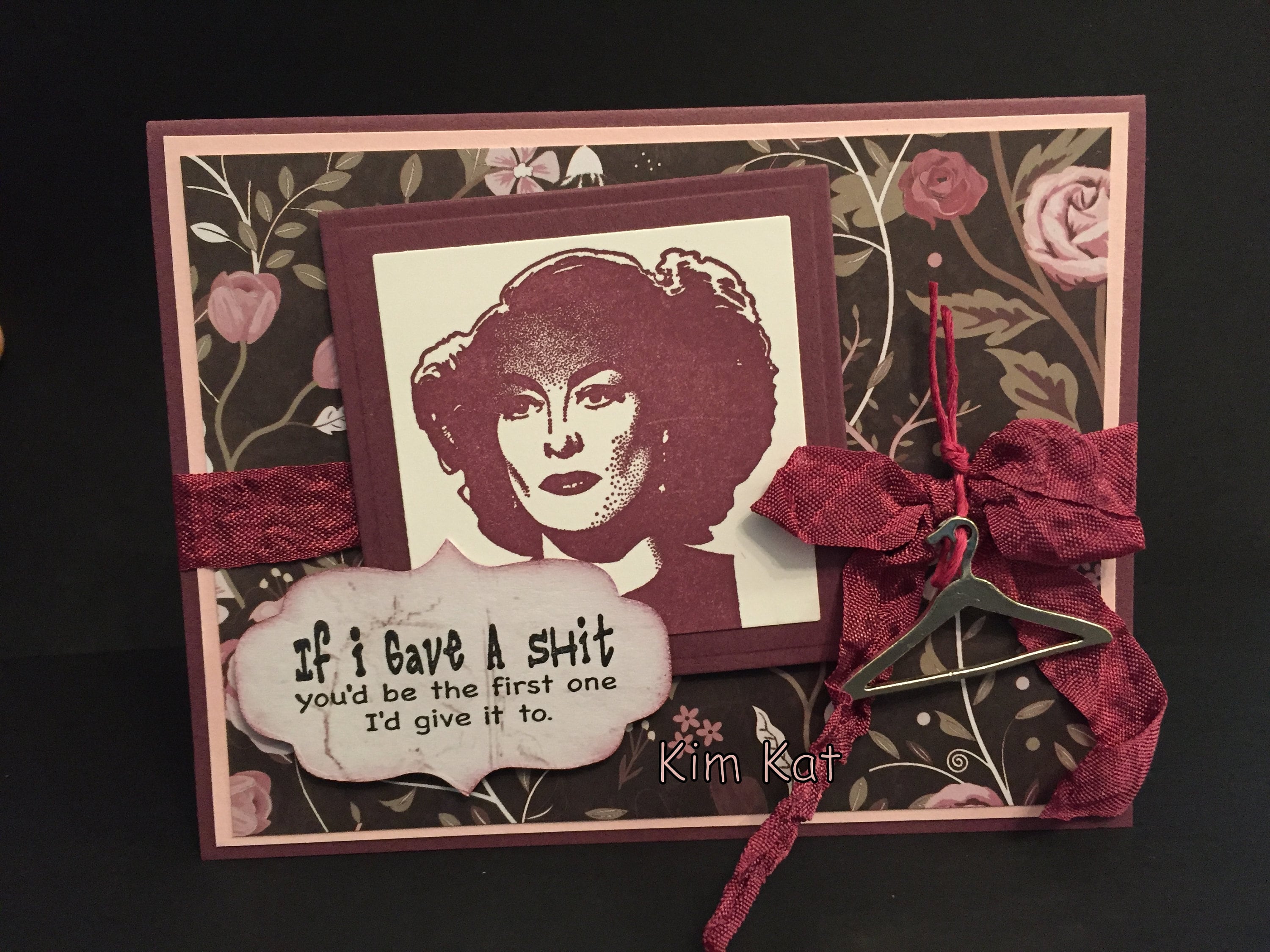 Joan Crawford Card Pop Up Wire Hanger Sarcastic If I Gave A Etsy