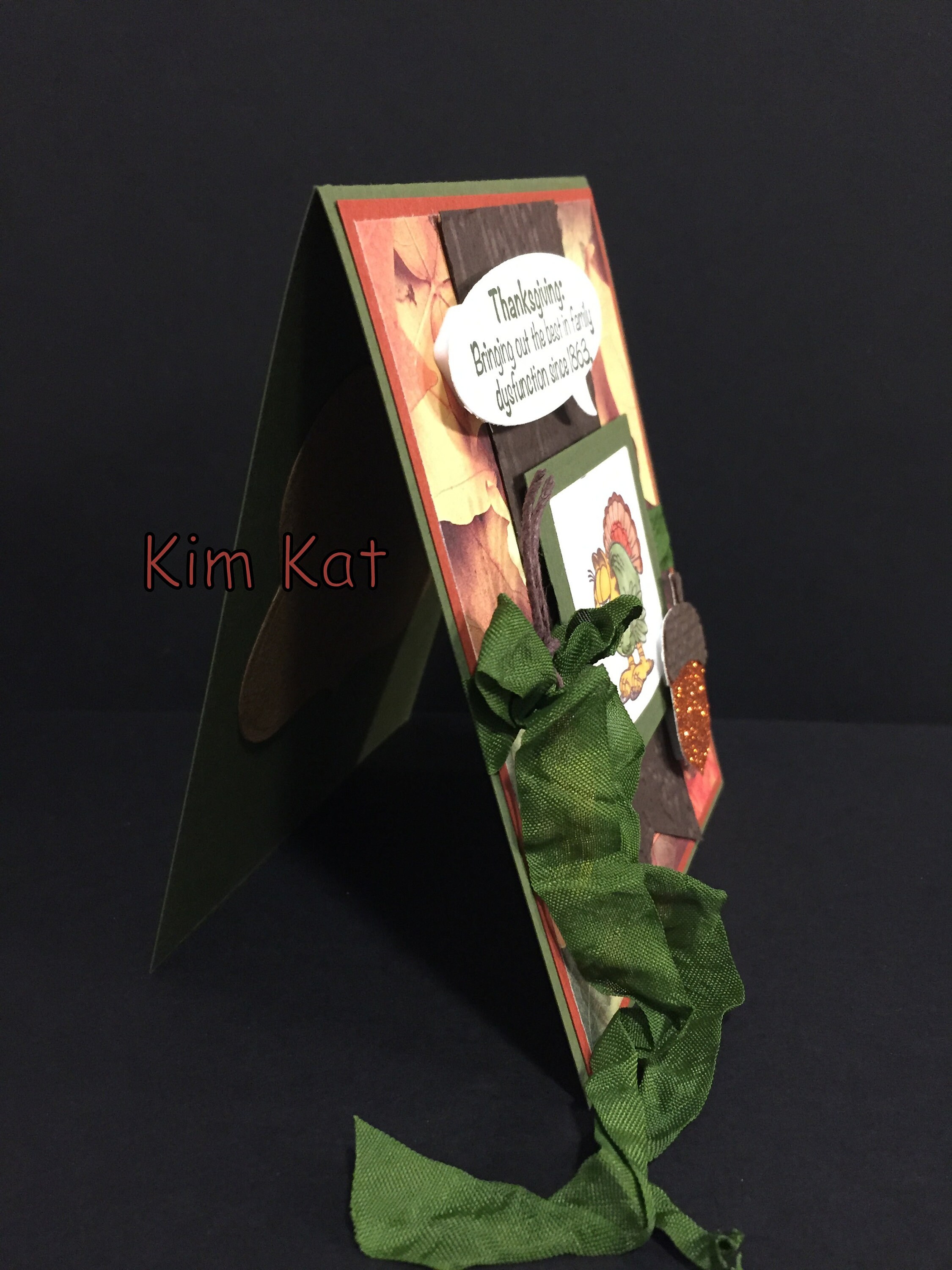 Thanksgiving Garfield Card Pop Up Cat Family Dysfunction 3D Etsy