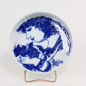 Rosenthal Bjorn Wiinblad Blue & White Bowl, 7.5&quot; Rosenthal Germany Studio Line Porcelain Dish
