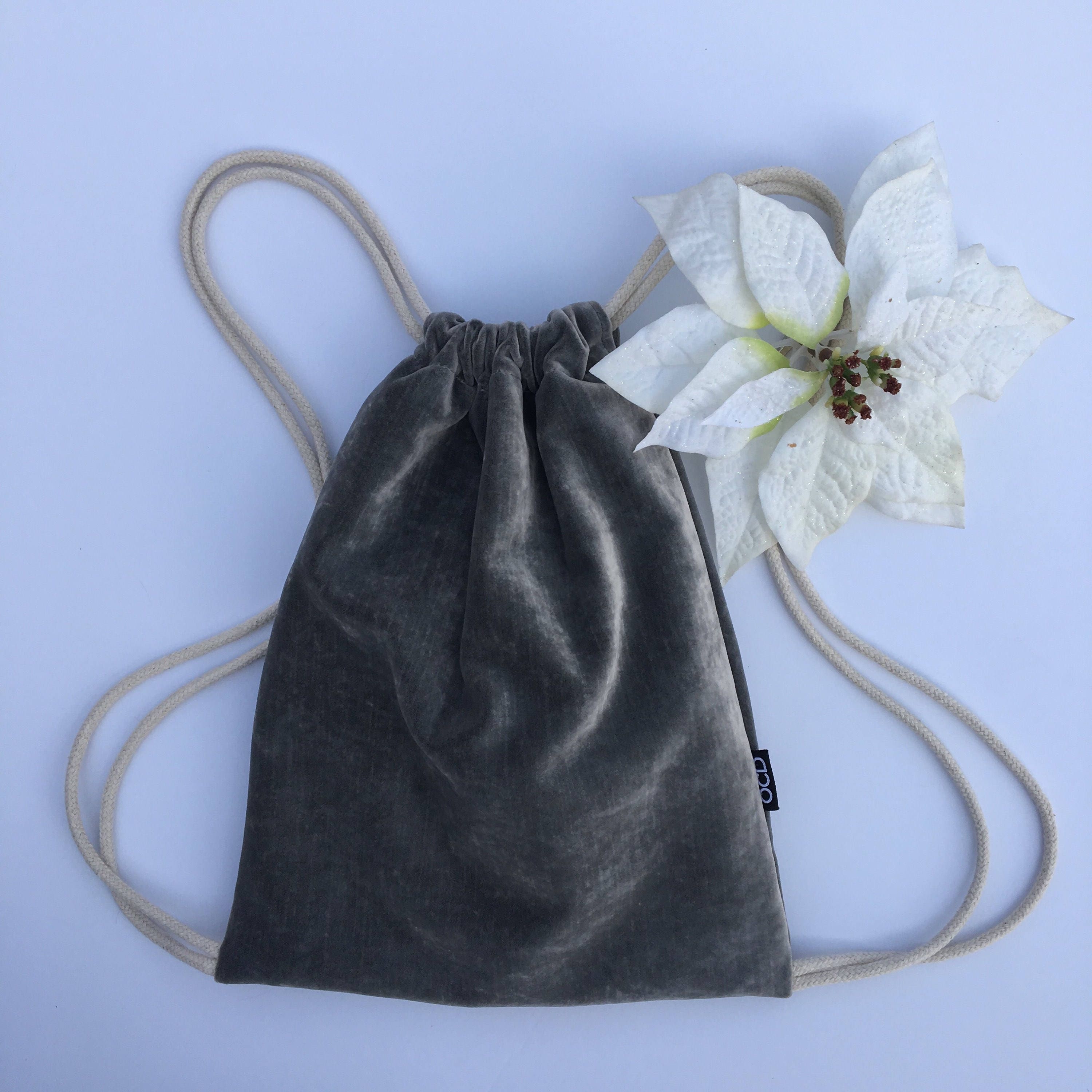 small velvet backpack