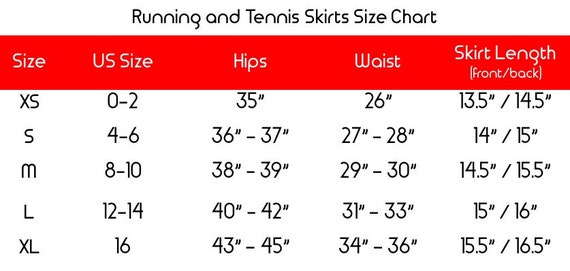 Us Skirt Size Chart