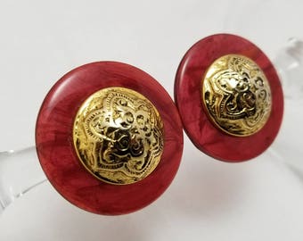 Made In Italy Red Resin Earrings