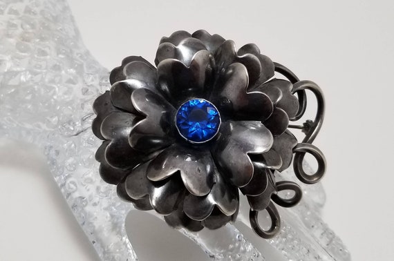 HOBE Sterling Flower Brooch