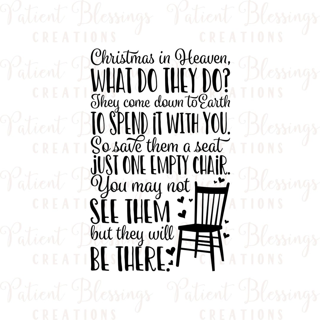 LANTERN Chair - Christmas in Heaven Decal - Etsy