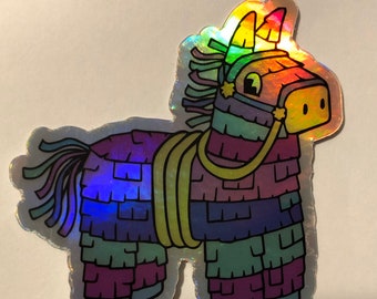 Piñata donkey holographic sticker