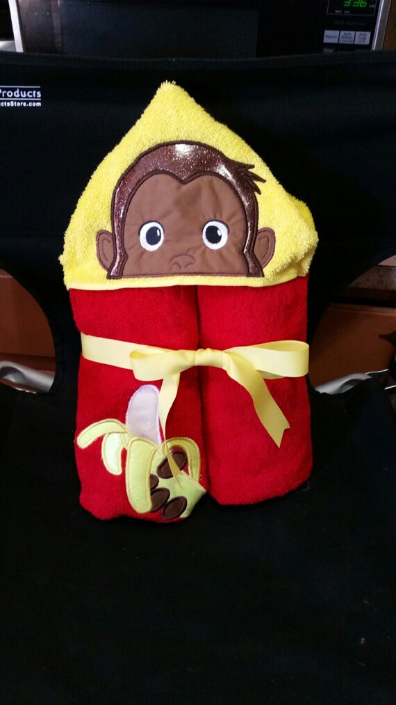 Curious Hooded Bath Towel Etsy