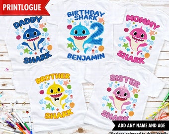 baby shark birthday shirt ideas