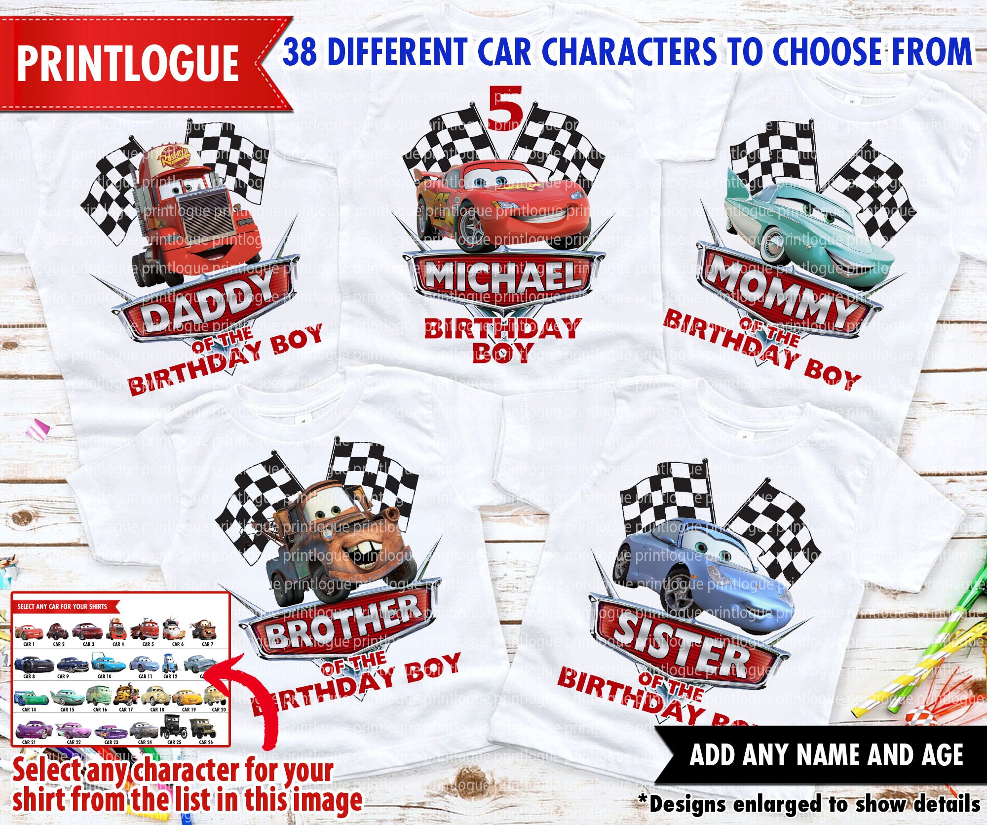 disney cars shirt