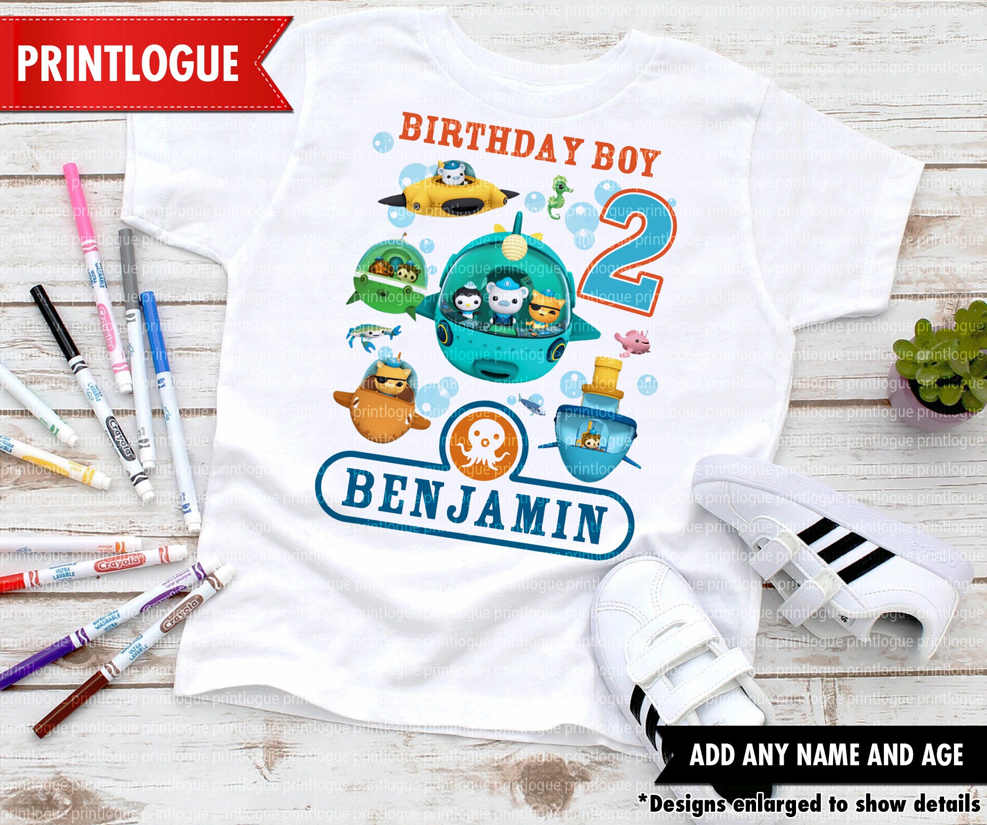 octonautas camisa familiar 