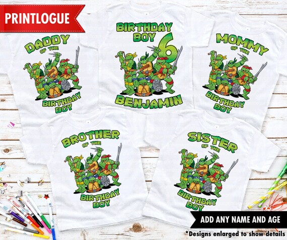 TMNT Birthday Shirt Custom Ninja 