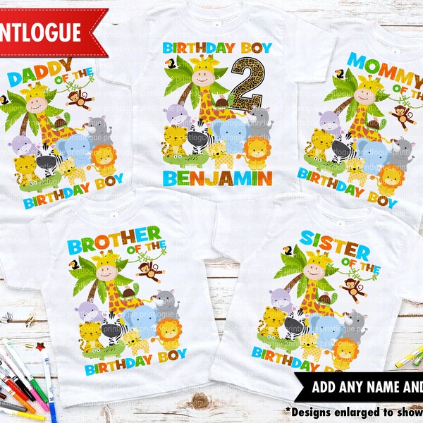 Safari Jungle Birthday Shirt, Boy Safari Jungle Birthday Shirt, Animal Shirt,zoo birthday shirt,Family Animal Birthday Shirt,Monkey Birthday