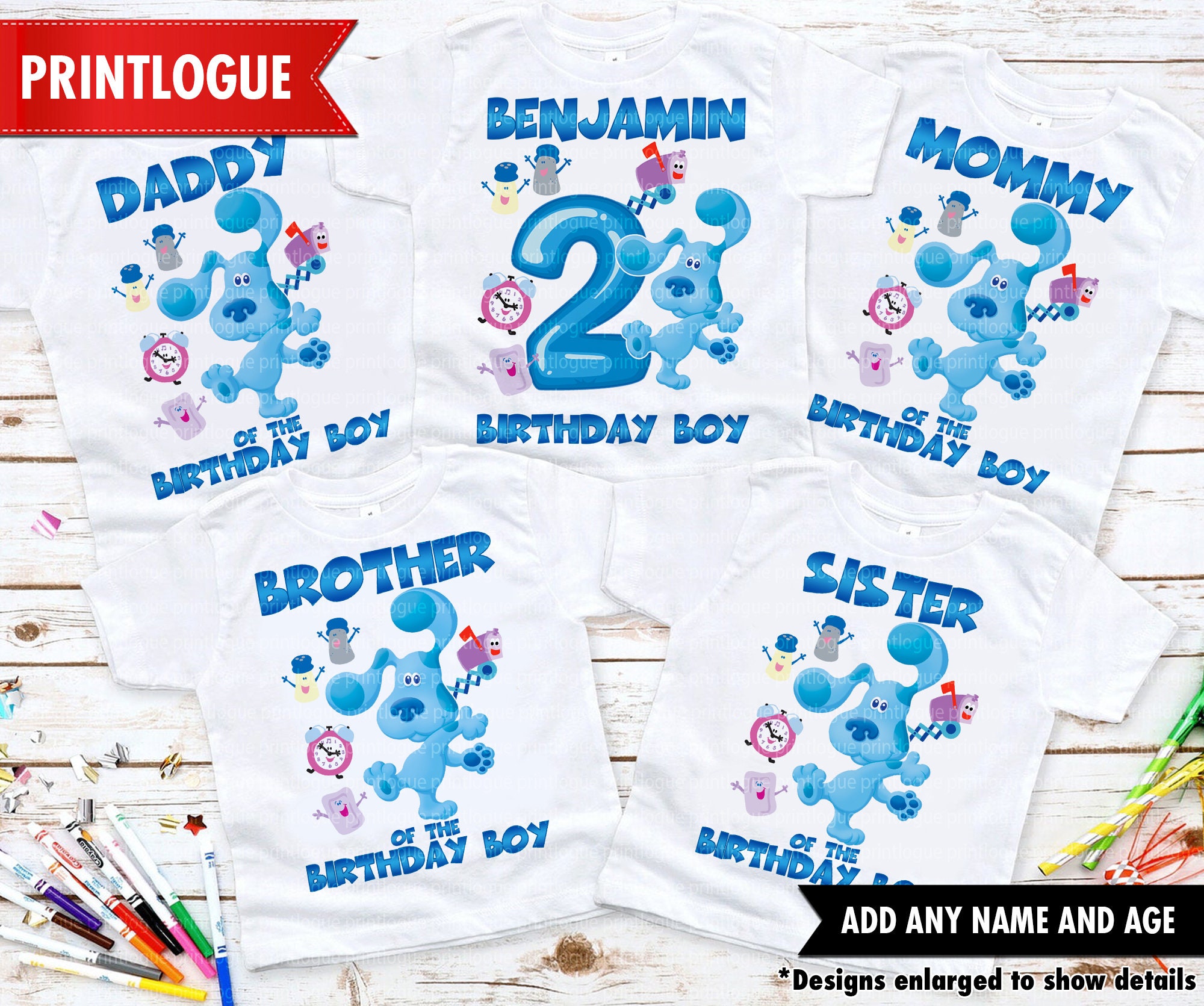 Blues Clues Camisa familiar Blues Dog 